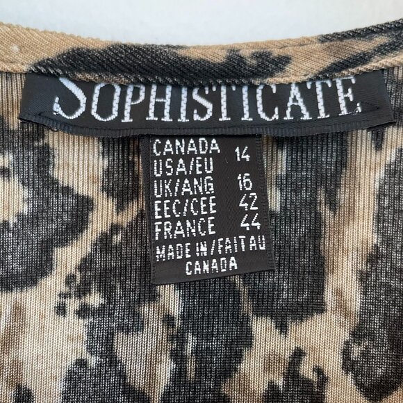 Sophisticate - Leopard Print Slinky Knit Dress - Picture 3 of 9